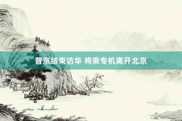 普京结束访华 将乘专机离开北京