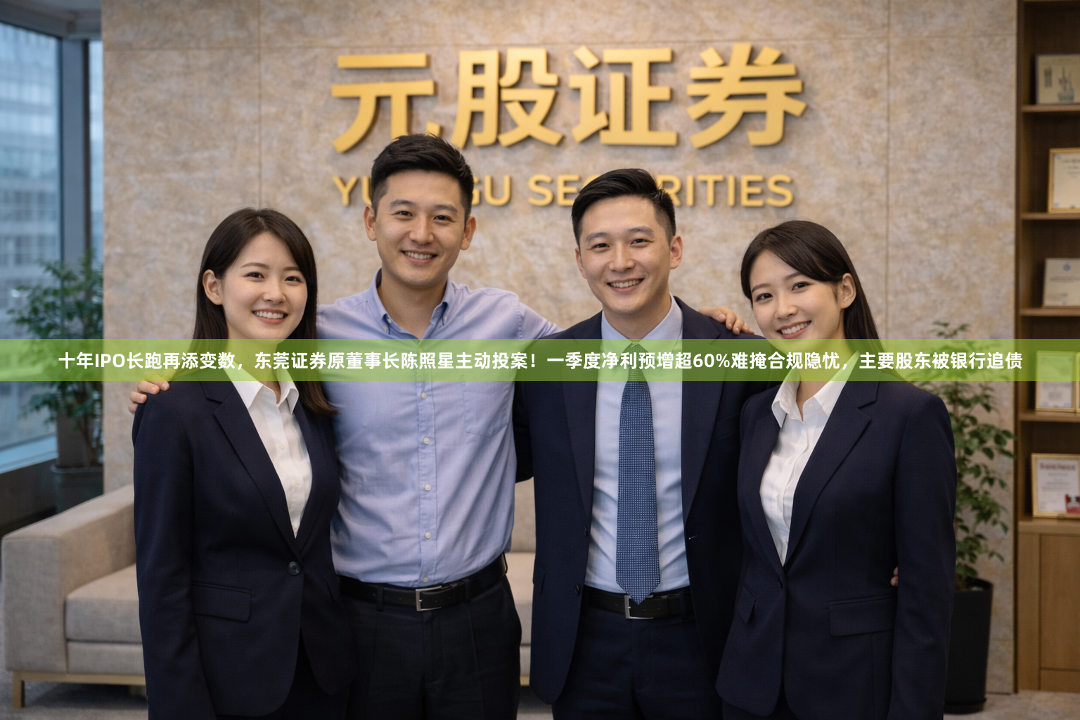 十年IPO长跑再添变数，东莞证券原董事长陈照星主动投案！一季度净利预增超60%难掩合规隐忧，主要股东被银行追债