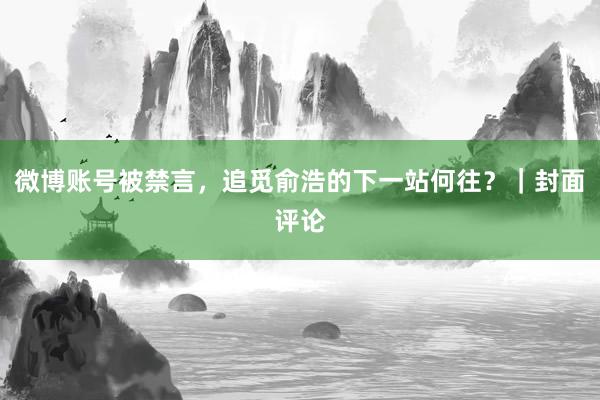 微博账号被禁言，追觅俞浩的下一站何往？｜封面评论