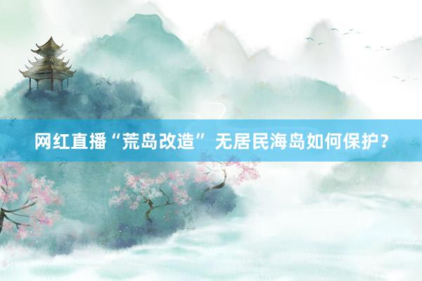 网红直播“荒岛改造” 无居民海岛如何保护？