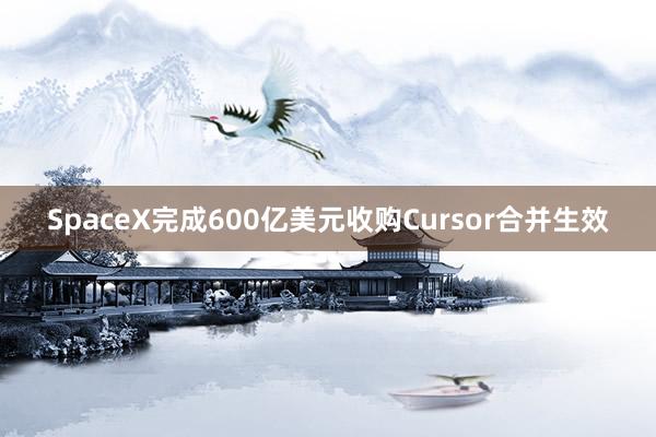 SpaceX完成600亿美元收购Cursor合并生效