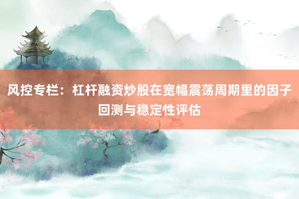 风控专栏：杠杆融资炒股在宽幅震荡周期里的因子回测与稳定性评估