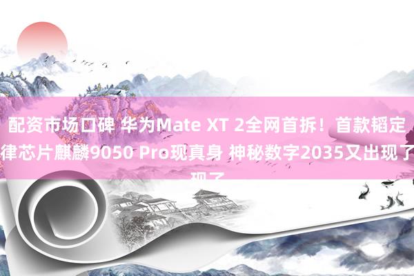 配资市场口碑 华为Mate XT 2全网首拆！首款韬定律芯片麒麟9050 Pro现真身 神秘数字2035又出现了