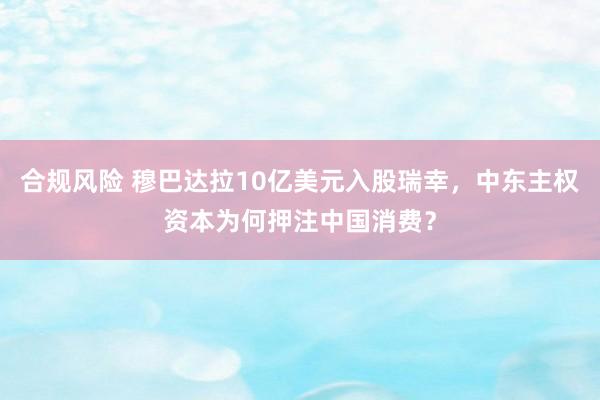 合规风险 穆巴达拉10亿美元入股瑞幸，中东主权资本为何押注中国消费？