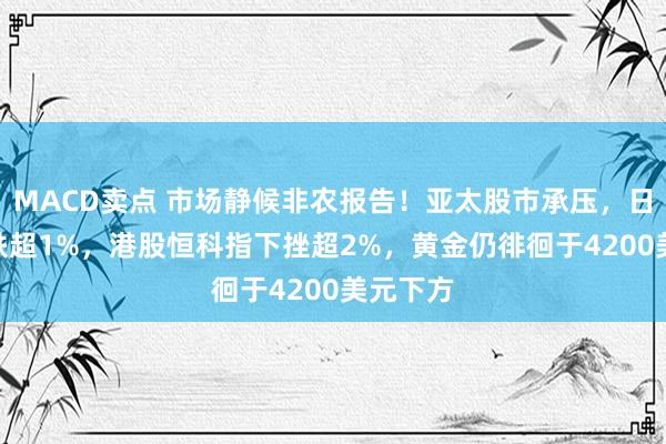 MACD卖点 市场静候非农报告！亚太股市承压，日经225跌超1%，港股恒科指下挫超2%，黄金仍徘徊于4200美元下方