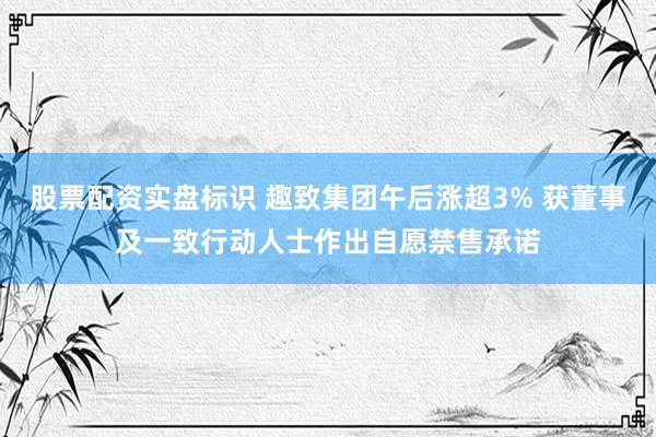 股票配资实盘标识 趣致集团午后涨超3% 获董事及一致行动人士作出自愿禁售承诺